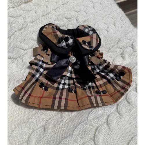 Платье для собак Burberry Classic Bow | Брендовая одежда для питомцев
