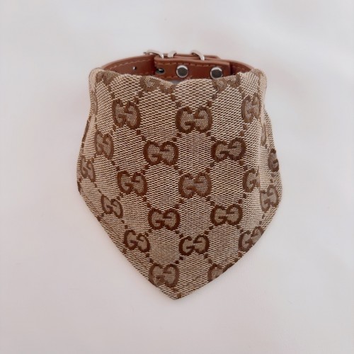 Брендовый ошейник для собак и кошек Gucci GG с банданой | Стильный аксессуар для питомцев