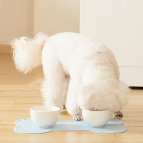 Силіконовий килимок під миски для собак і кішок у формі Кісточки, легко миється і не деформується