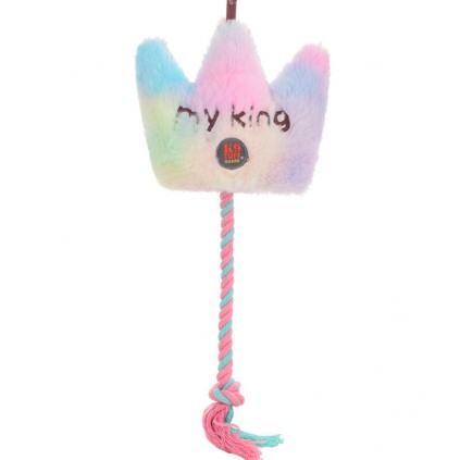Игрушка для собак Charming Toy DREAM CROWN Корона плюшевая с пищалкой и канатом 17*40cm