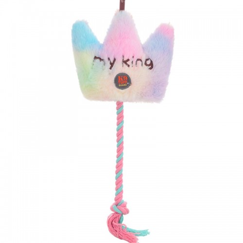 Игрушка для собак Charming Toy DREAM CROWN Корона плюшевая с пищалкой и канатом 17*40cm