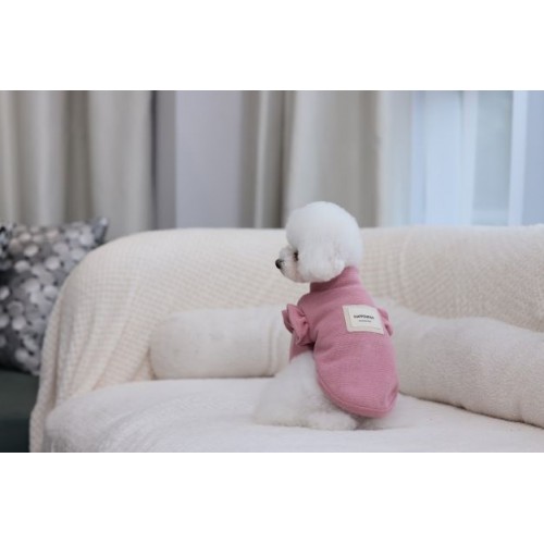 Гольф для собак Cheepet рукова-крылышки, надпись HAPPINESS на спинке, розовый