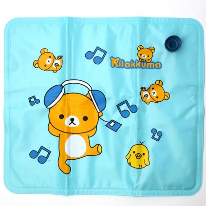 Лежанка килимок, що охолоджує в спеку для собак і кішок з принтом ведмедиків блакитного кольору